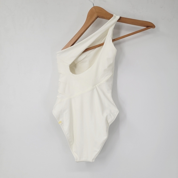 Summersalt Sidestroke One Piece Swimsuit Women's Size 0 White Ruched Minimalist - Picture 9 of 16